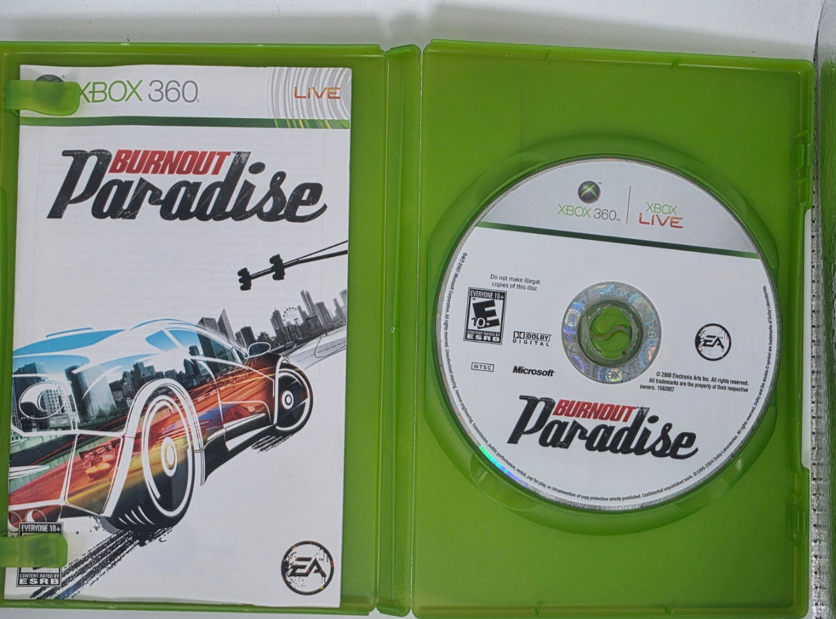 Burnout Paradise Xbox 360 CIB Tested Working