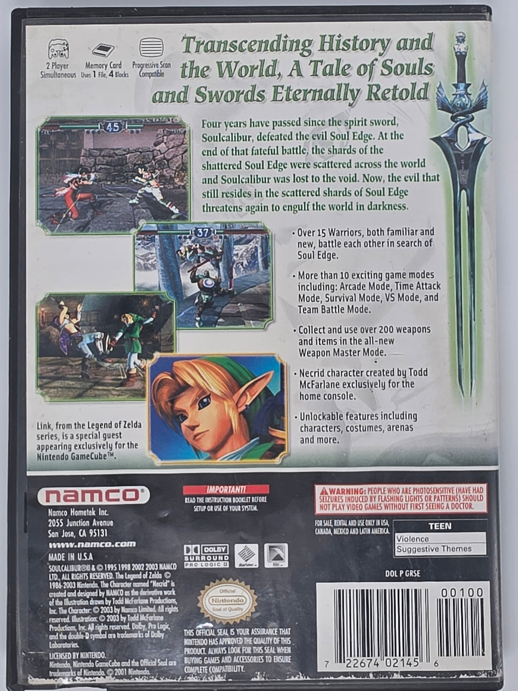 Soulcalibur II GameCube CIB