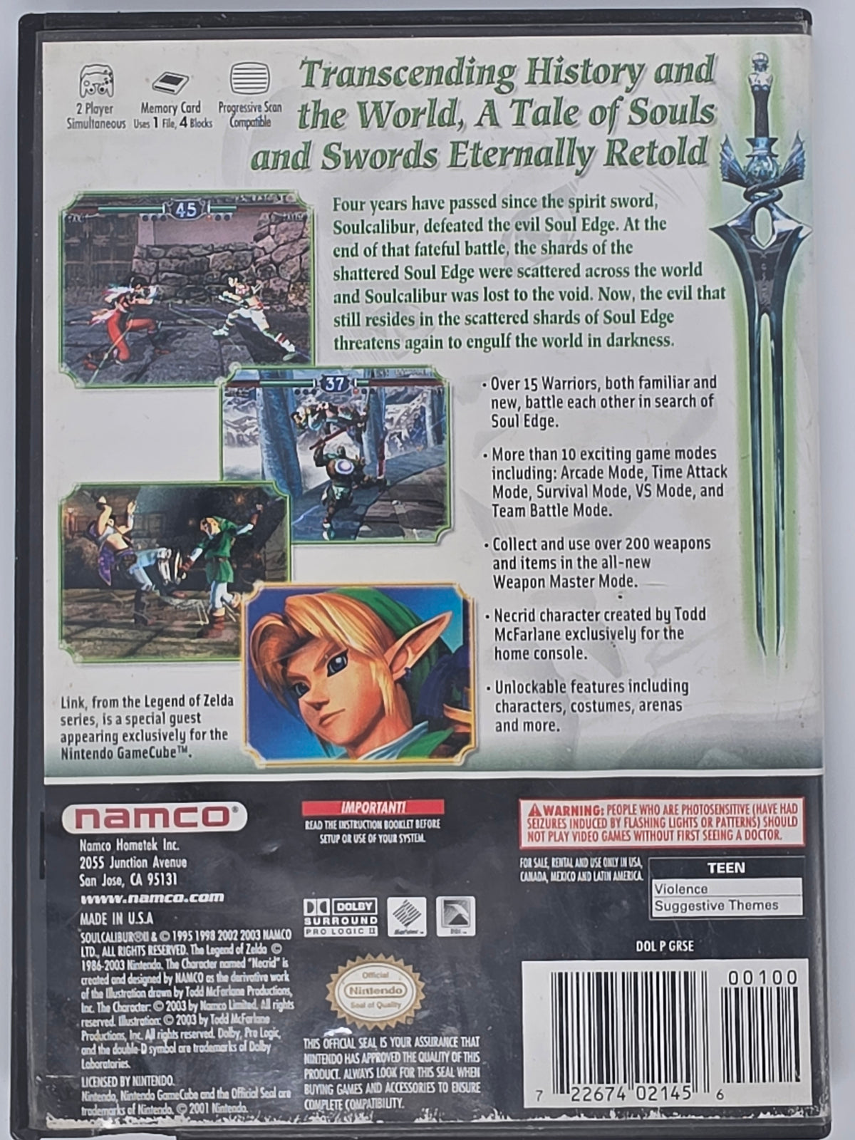 Soulcalibur II GameCube CIB