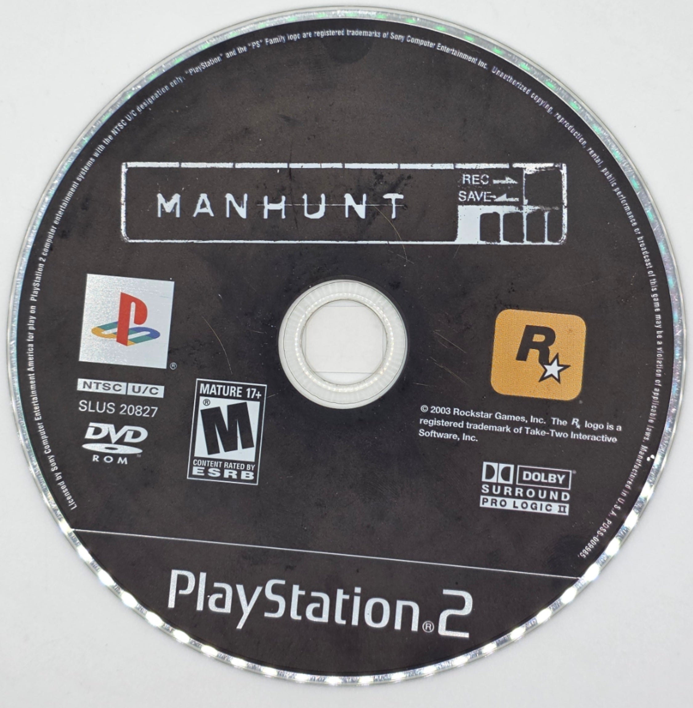 Manhunt PlayStation 2 Disc Only