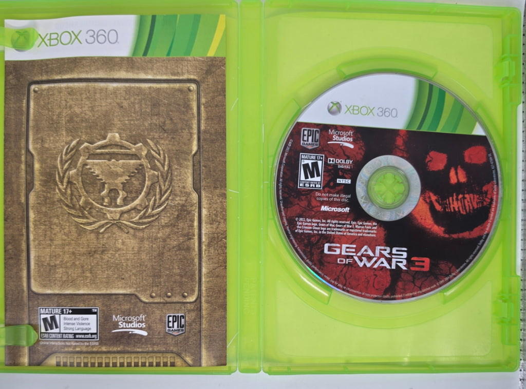 Gears of War 3 Xbox 360 CIB Tested Working