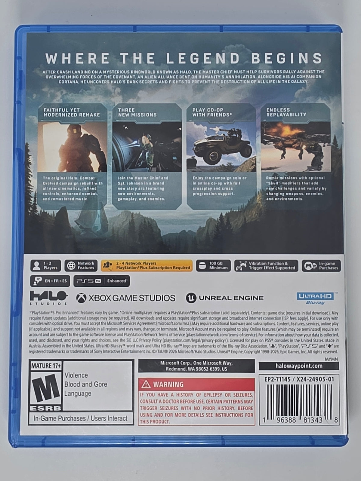 Halo Campaign Evolved PlayStation 5 CIB Tested Working