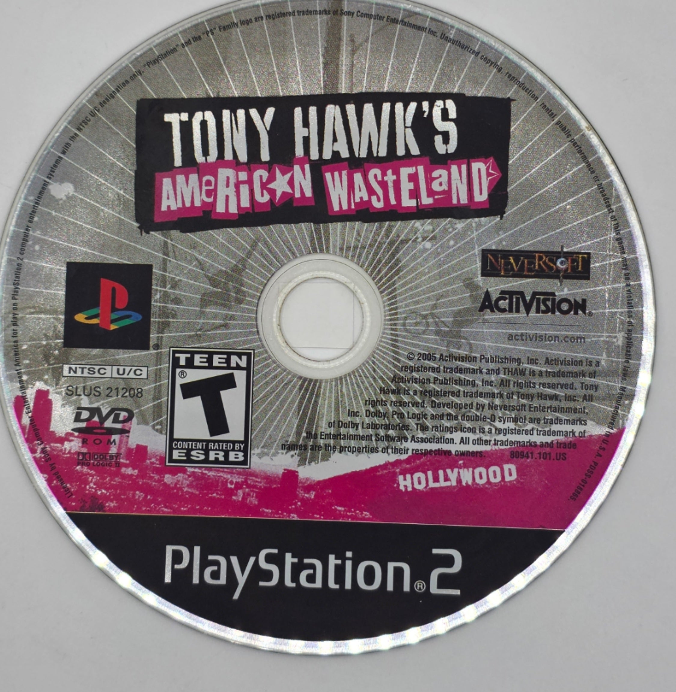 Tony Hawk's American Wasteland PS2 Disc Only
