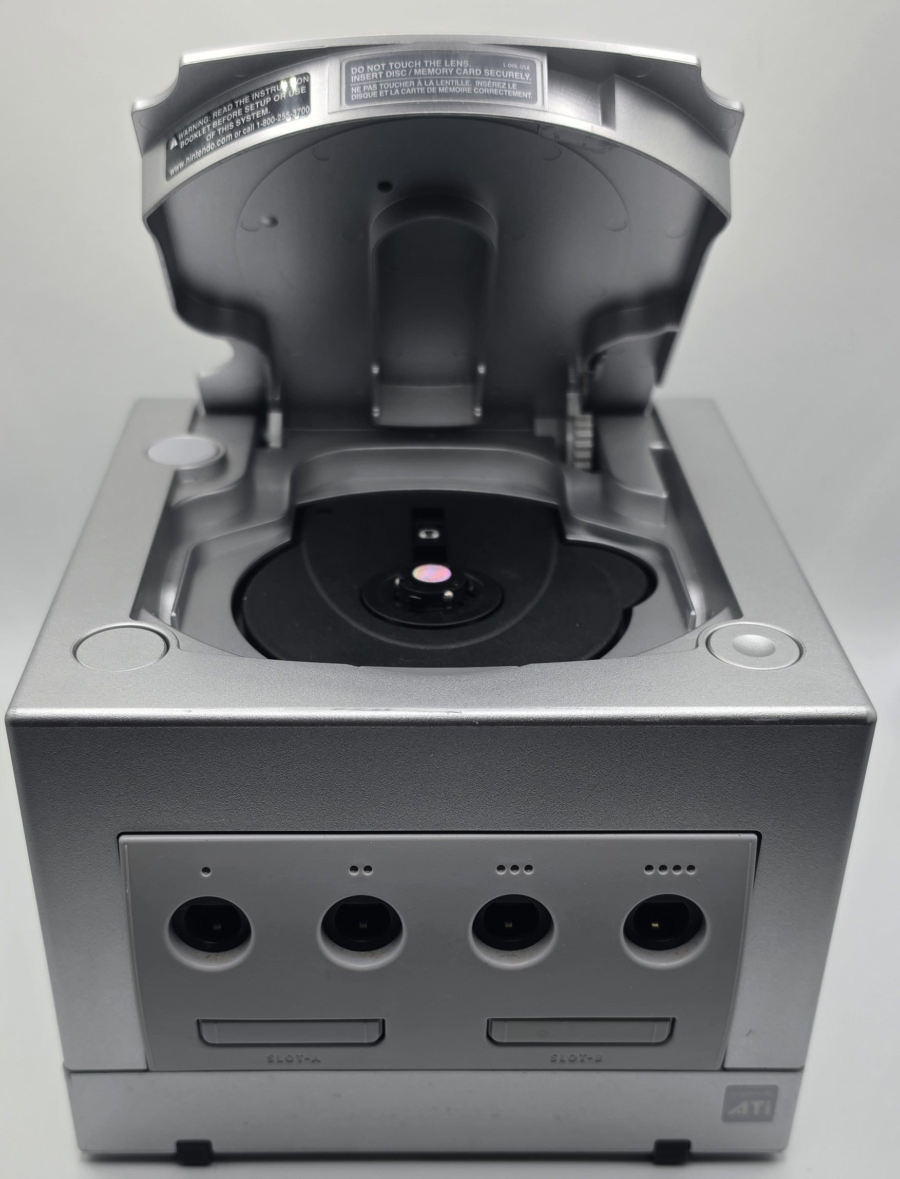 Nintendo GameCube Console Platinum W/ Power & AV- Recapped / Battery / LED Mod