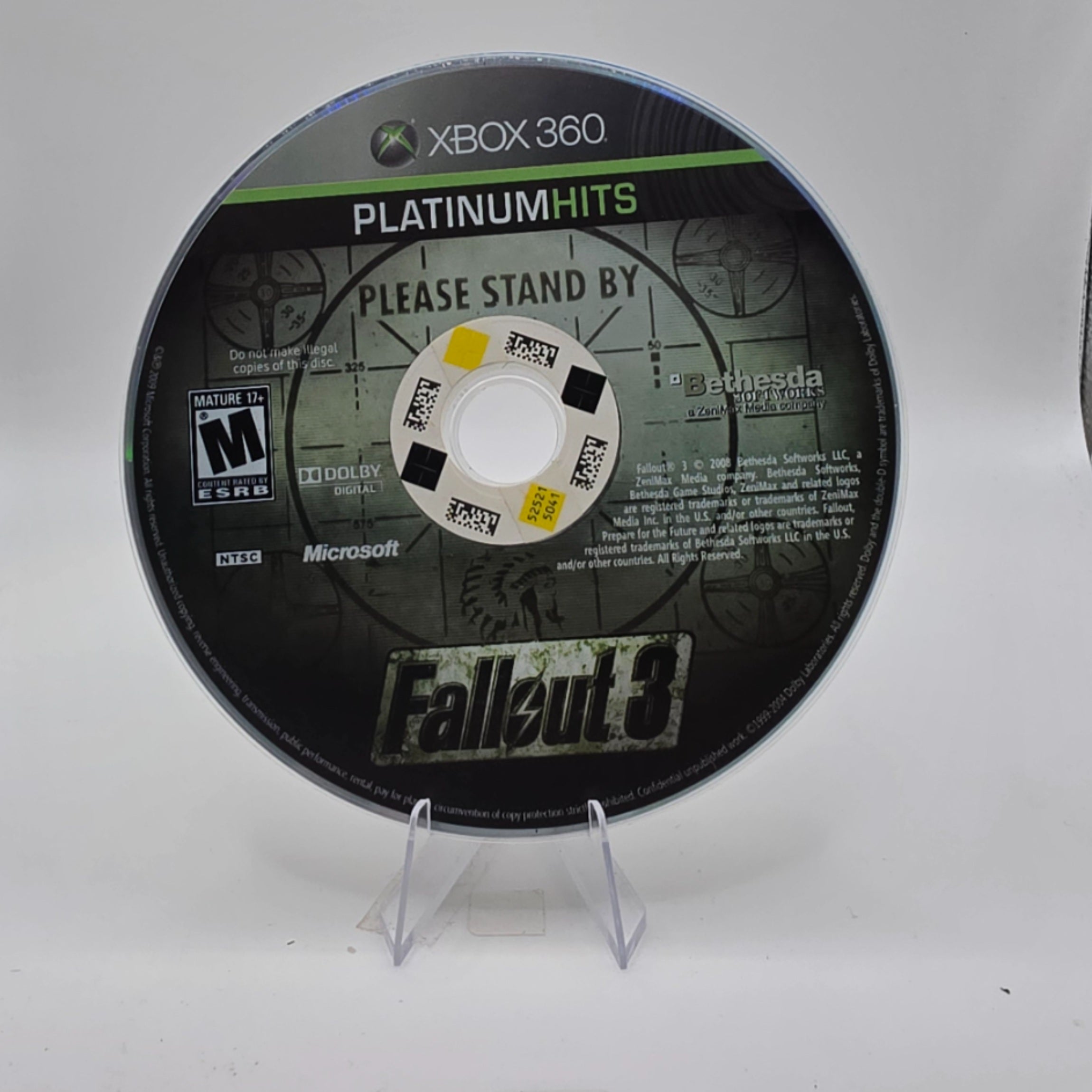 Fallout 3 Xbox 360 Disc Only Platinum Hits