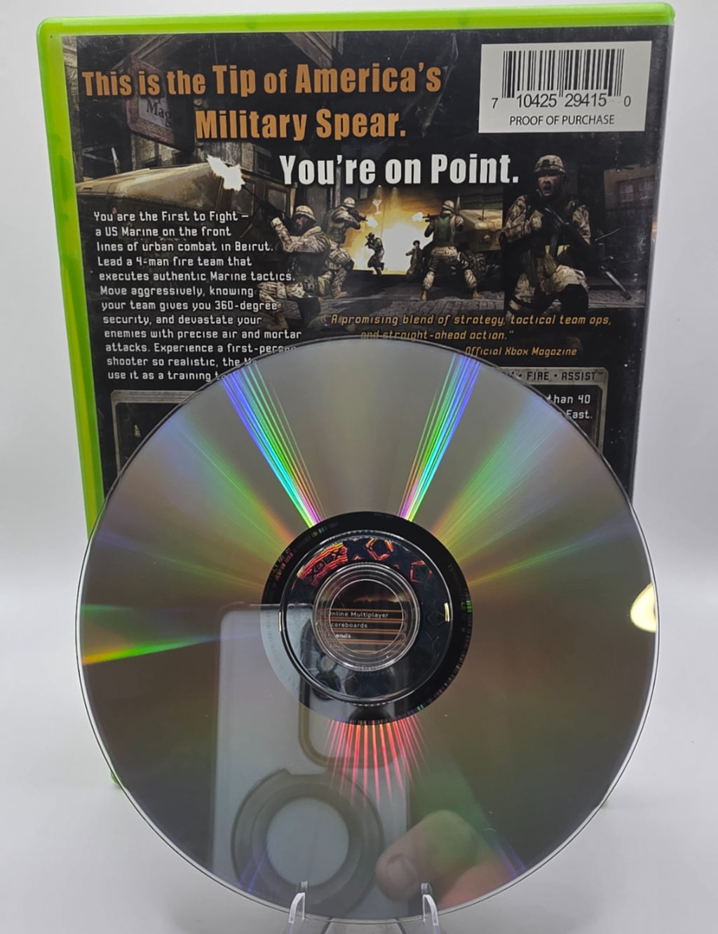 Close Combat First to Fight Xbox Disc and Case