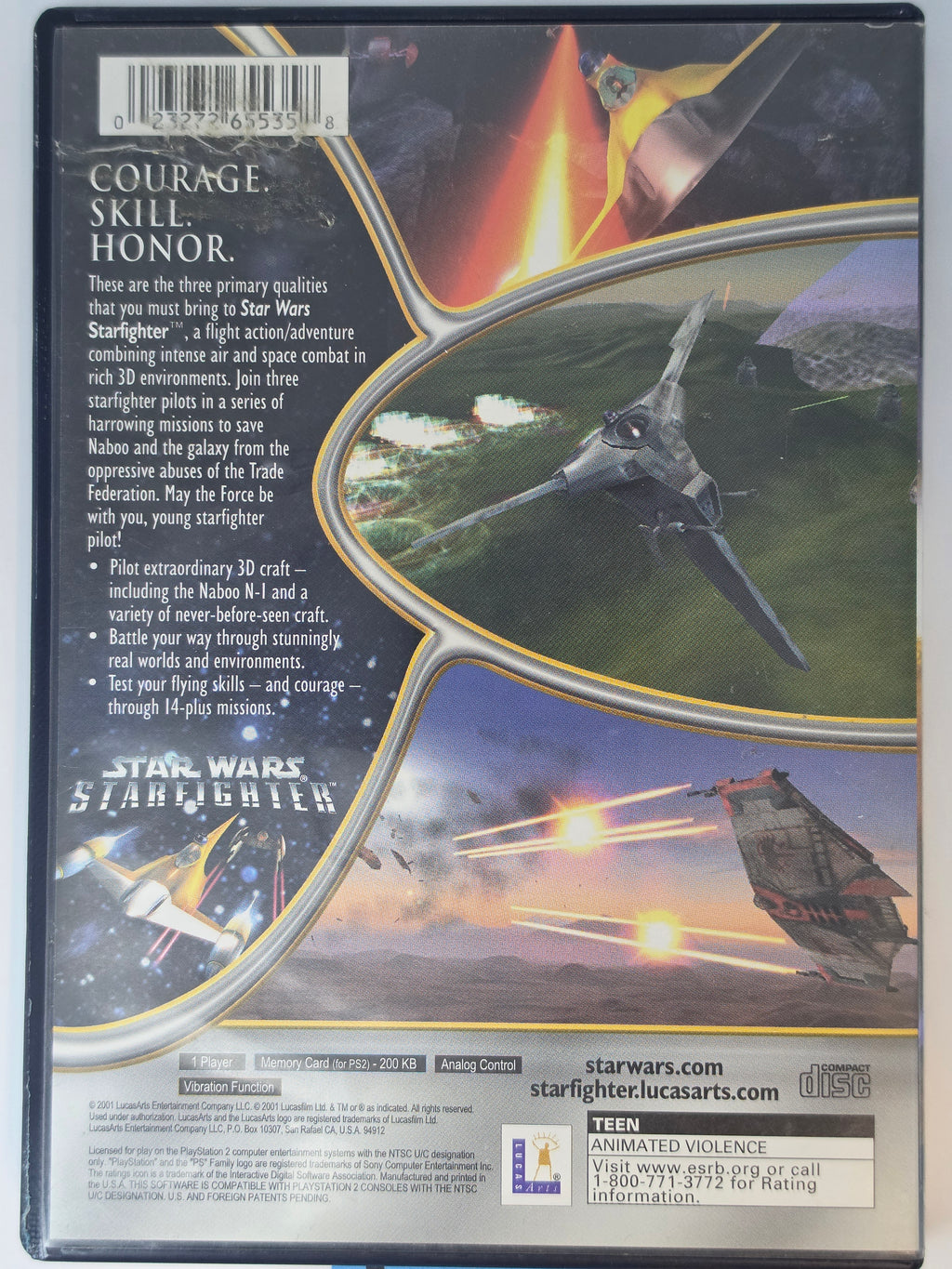Star Wars Starfighter PS2 CIB Complete Case Manual Disc