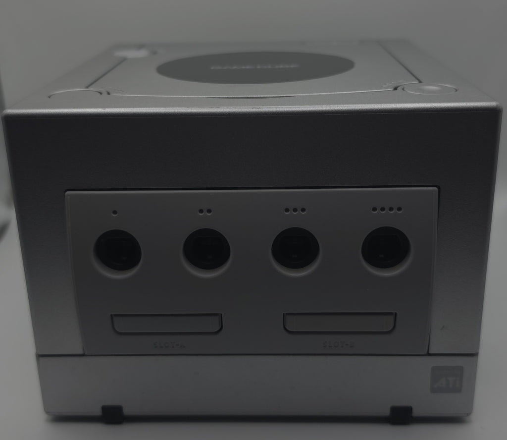 Nintendo GameCube Console Platinum W/ Power & AV- Recapped / Battery / LED Mod
